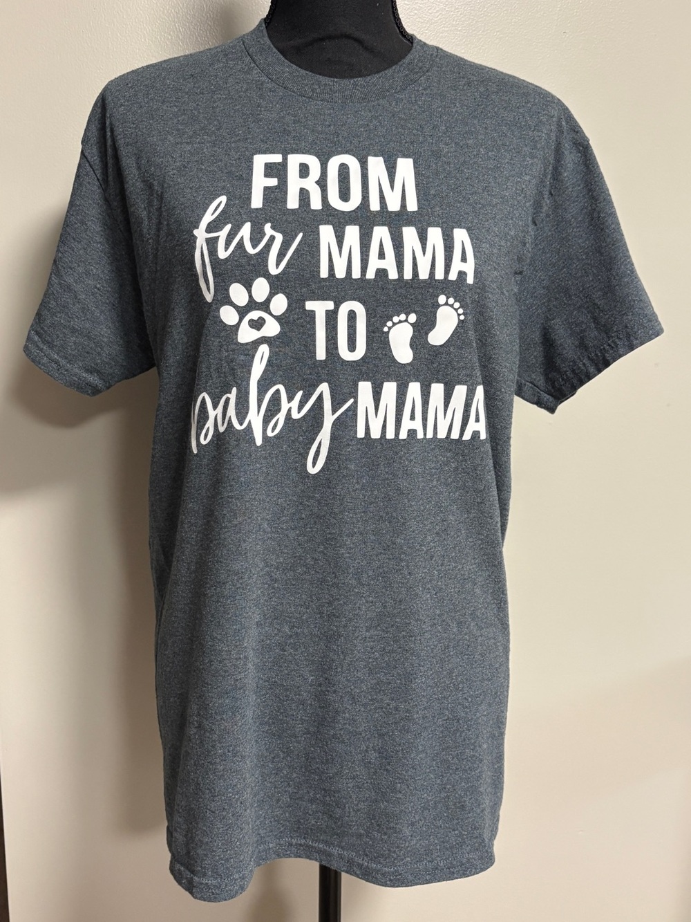 “From Fur Mama to Baby Mama" Pregnancy Announcement Tee